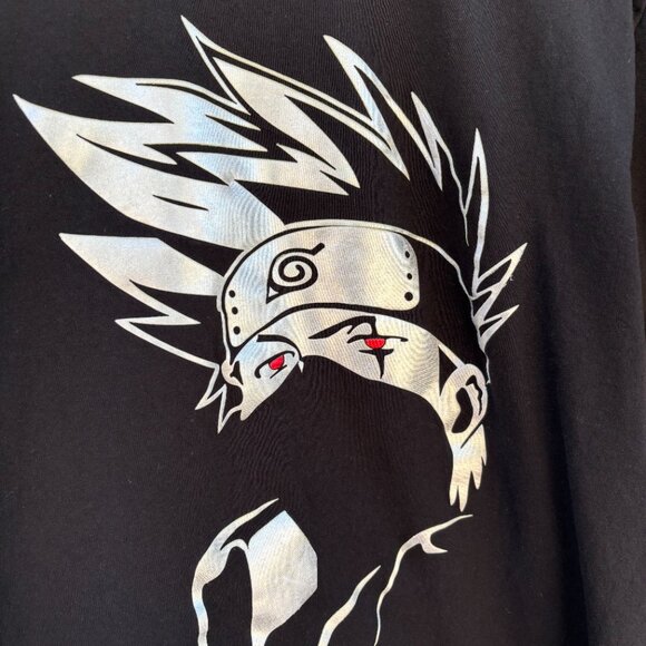 Vintage Naruto Shippuden T-Shirt Large Black Kakashi Hatake Sharingan Anime - Picture 4 of 7